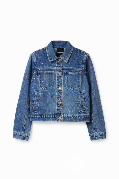 Veste "trucker" jean clous