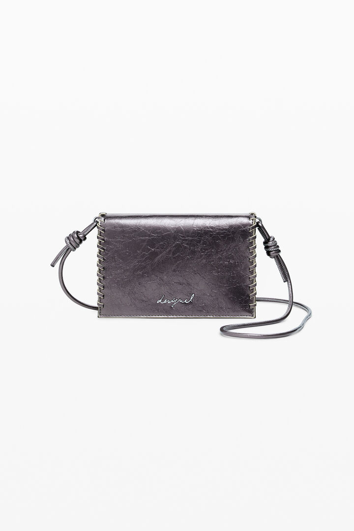 Large metallic convertible wallet | Desigual