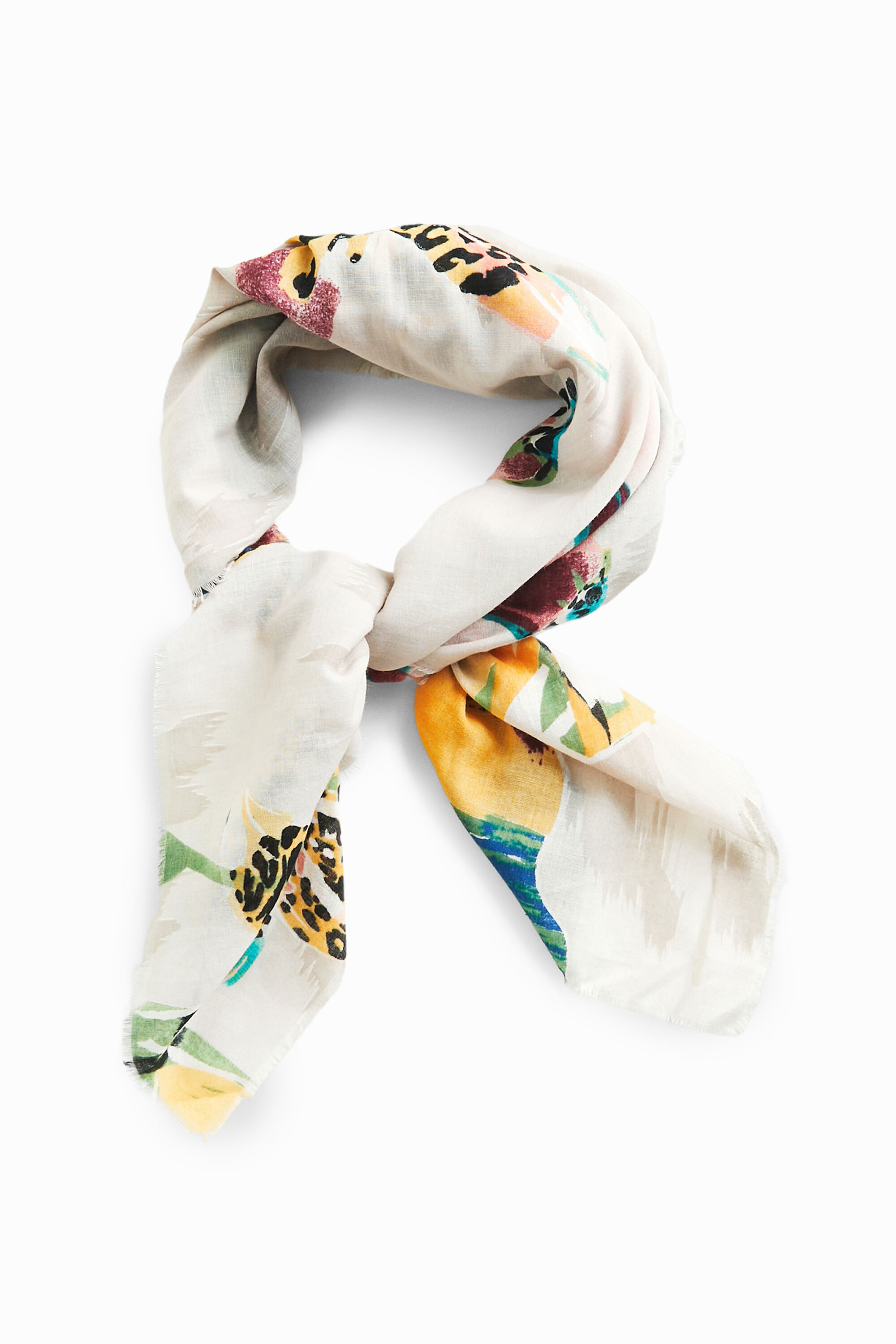Floral camoflower foulard