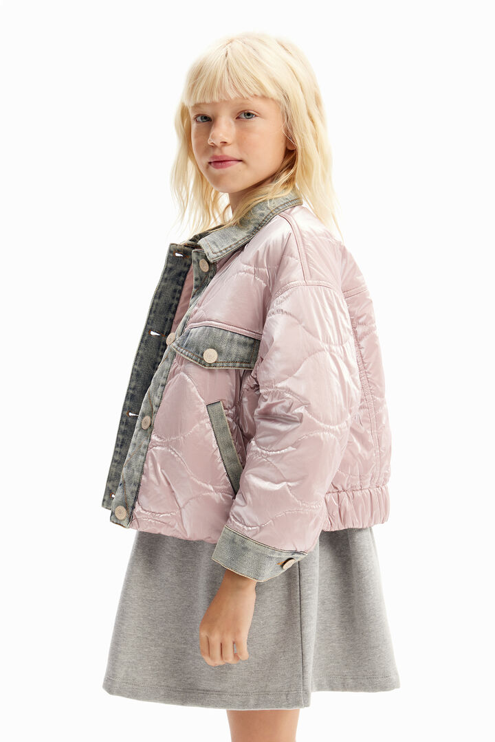 Metallic bomber jacket