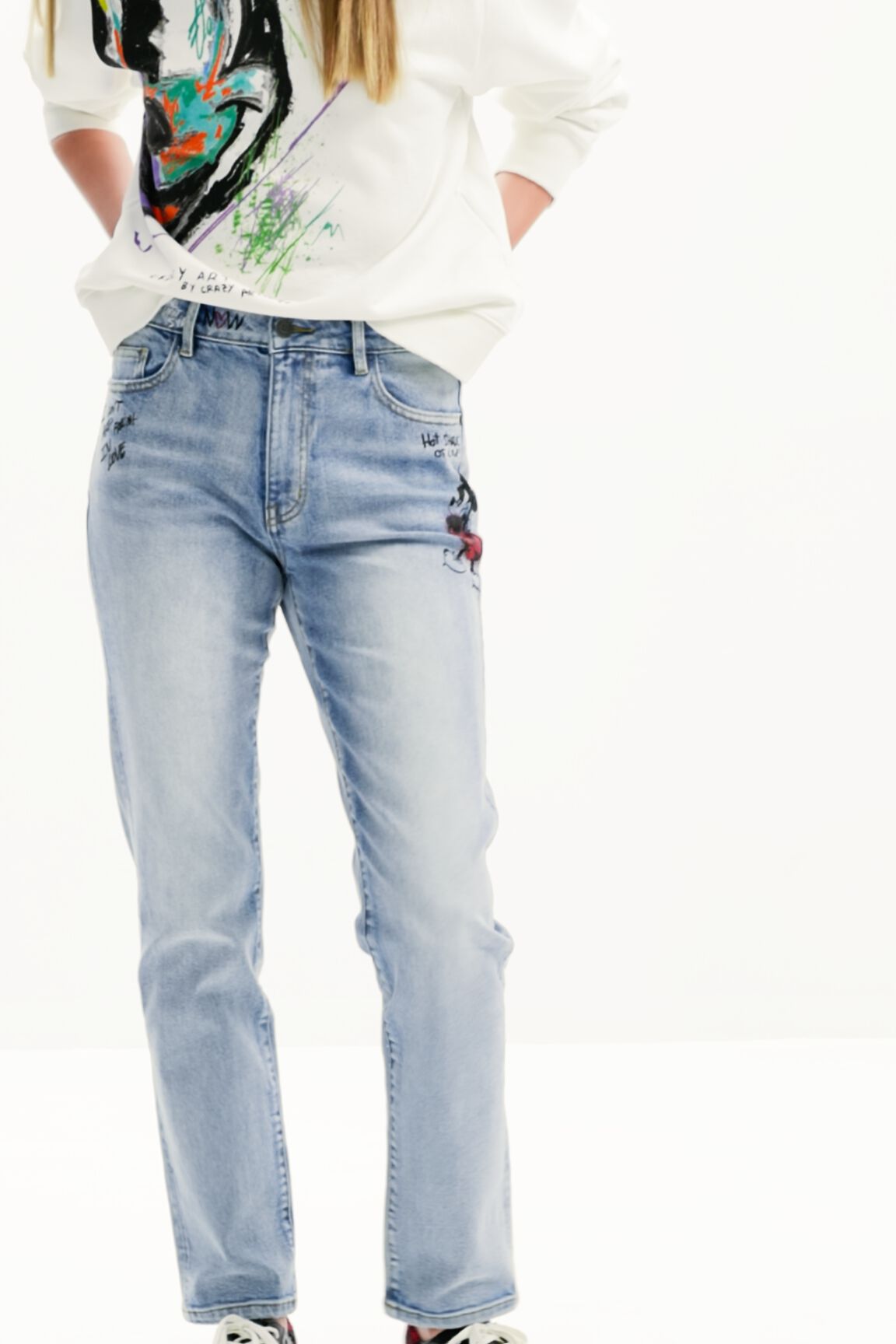 Women s Straight Mickey Mouse jeans I Desigual
