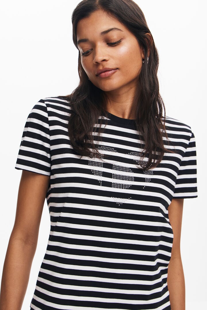 Striped heart T-shirt | Desigual