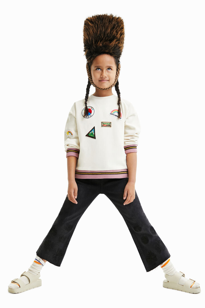 Sudadera college parches | Desigual