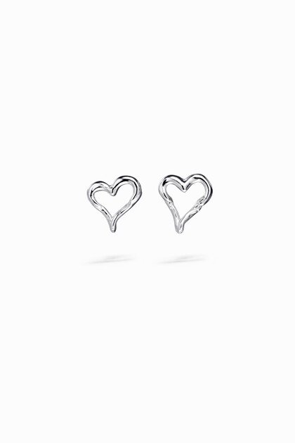 Zalio silver-plated heart earrings