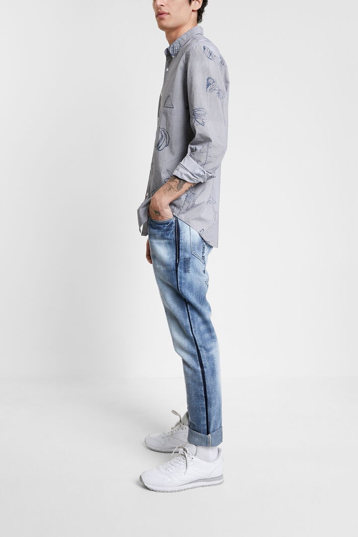 Camicia casual a righe e bolimanía | Desigual