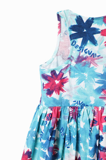 Vestit curt flors aquarel·la | Desigual