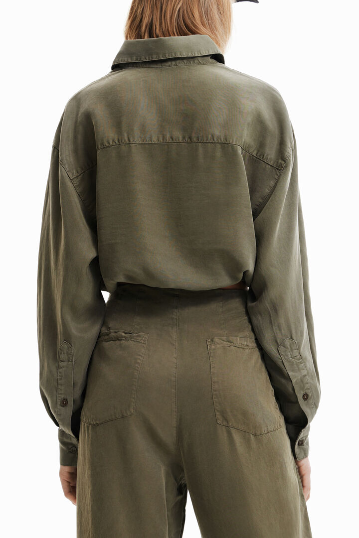 Camisa cropped butxaca cor | Desigual