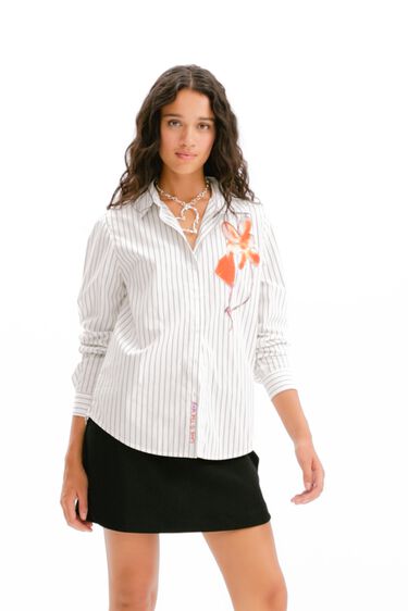 Camisa rayas flor | Desigual