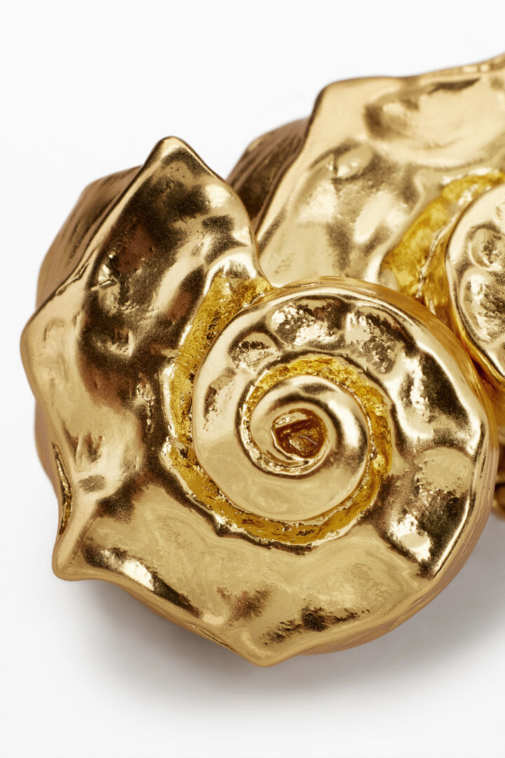 Gold-plated shell earrings Zalio | Desigual