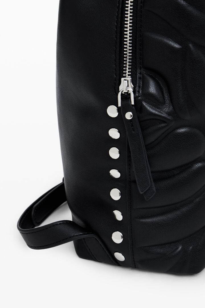 Mochila efecto piel bolsillos mediana | Desigual