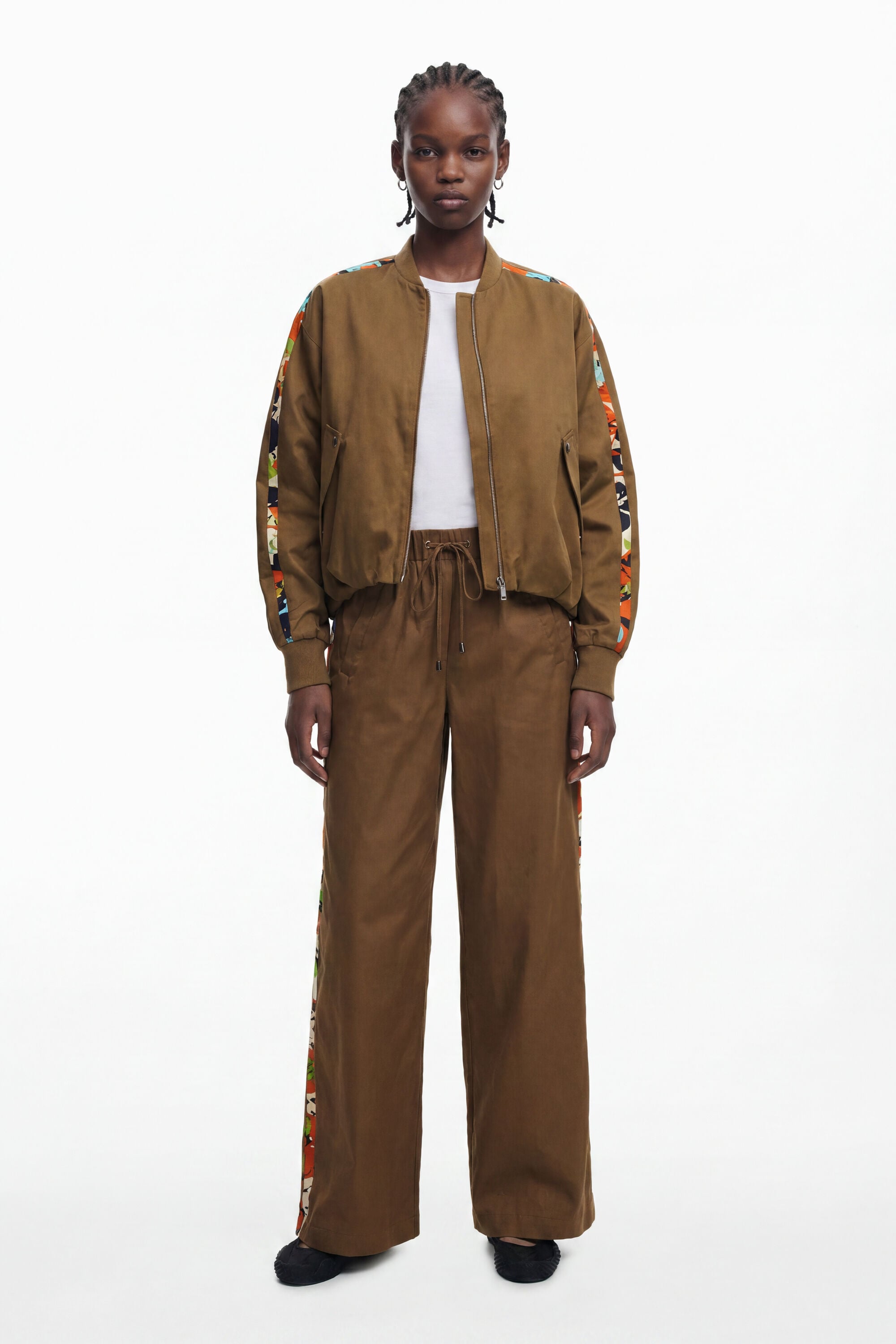 Pantalón diseñado por Mr. Christian Lacroix, Algodon, MarróN,