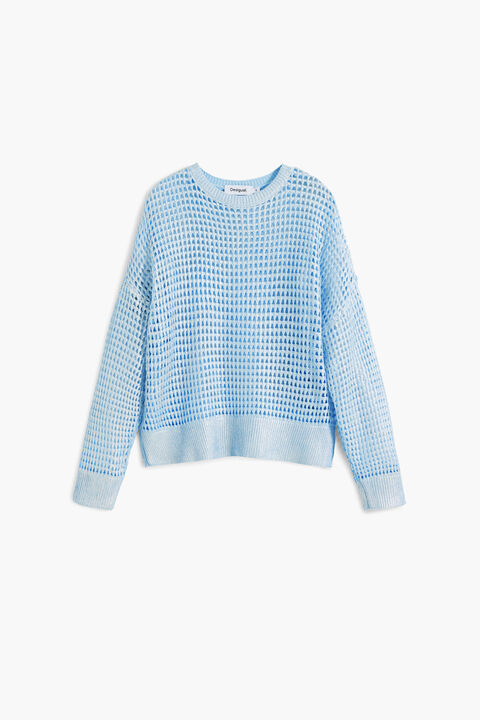 METALLIC OPENWORK SWEATER