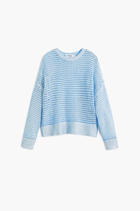 METALLIC OPENWORK SWEATER