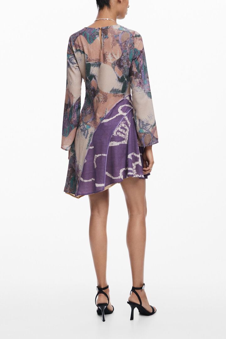 Vestido asimétrico estampada | Desigual