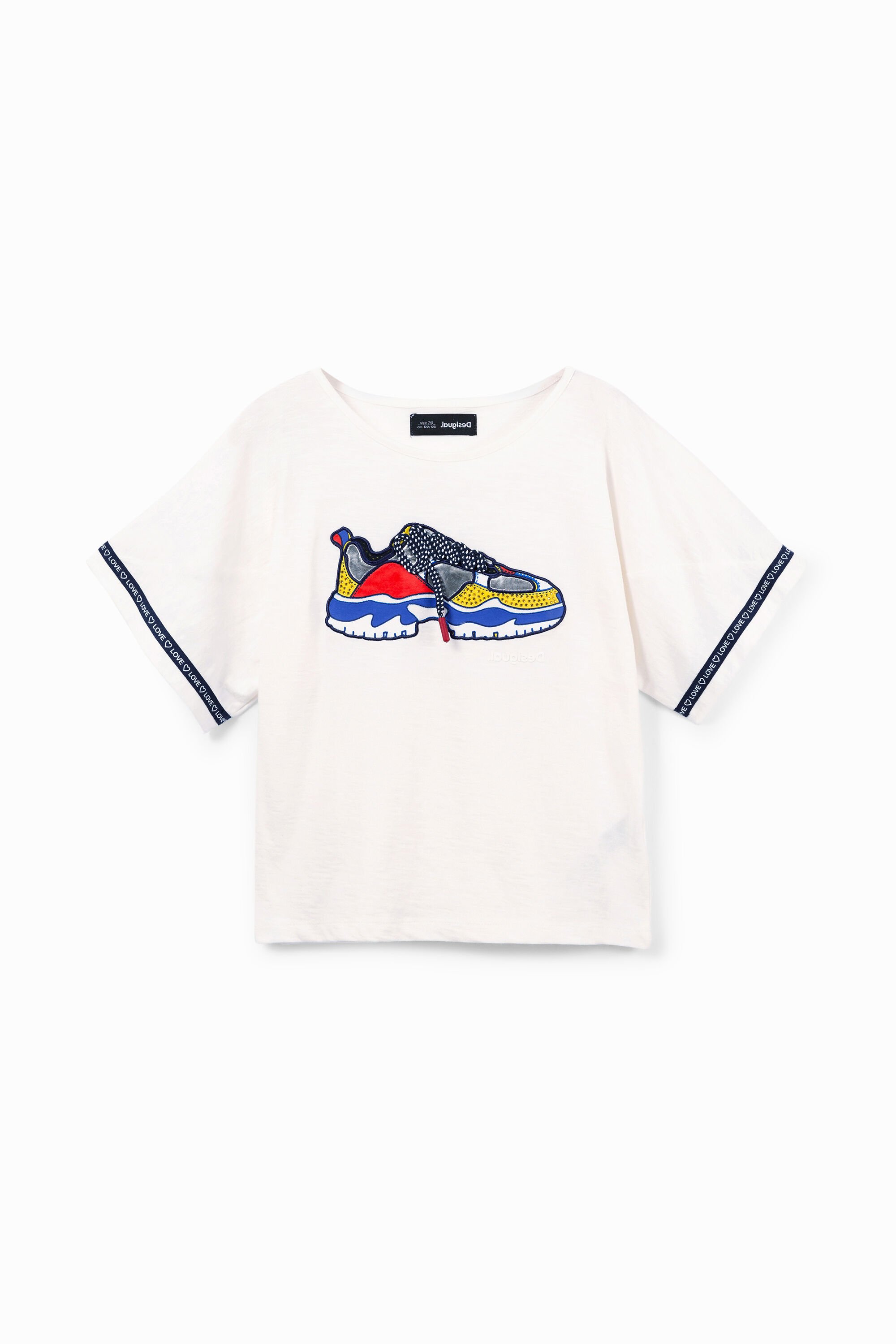 T-Shirt mit Sneakers-Aufdruck