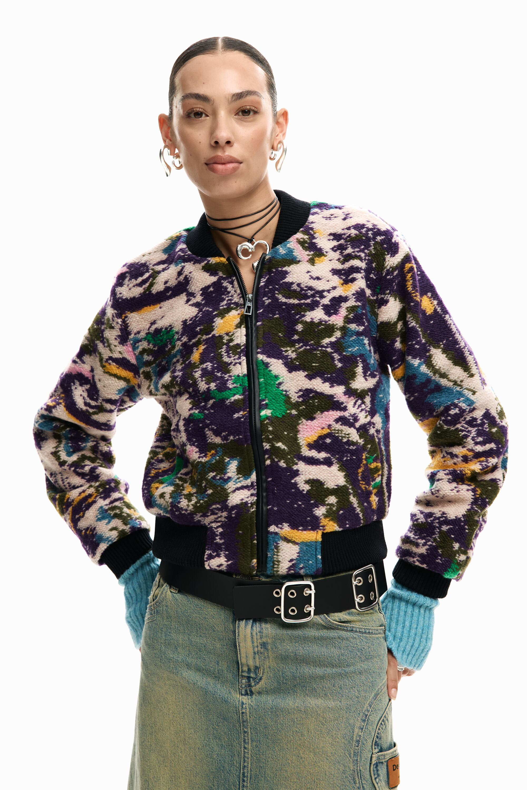 Desigual, Melierte Bomberjacke, Damen, M