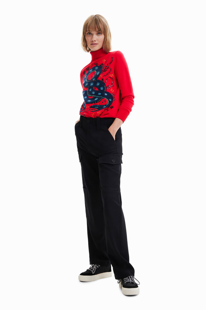 Pull col roulé serpent | Desigual