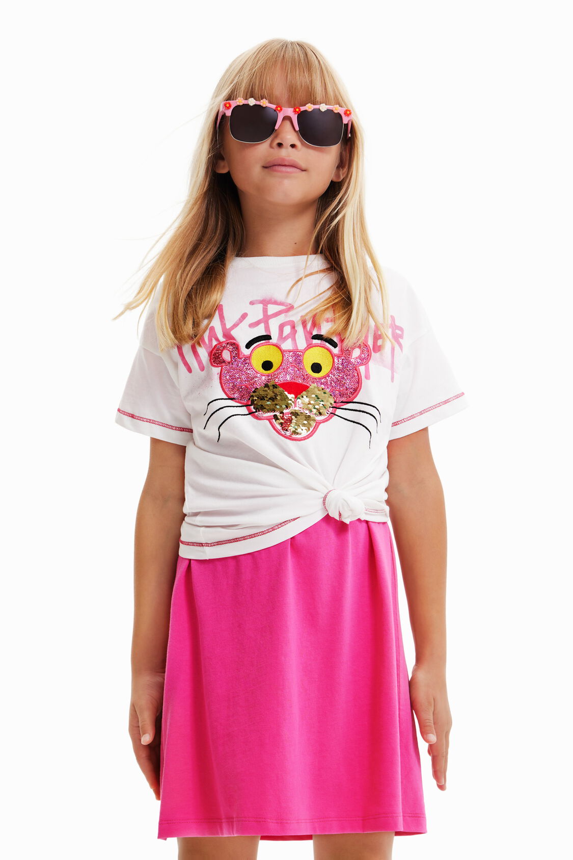 Camiseta Pantera lentejuelas niña I Desigual.com