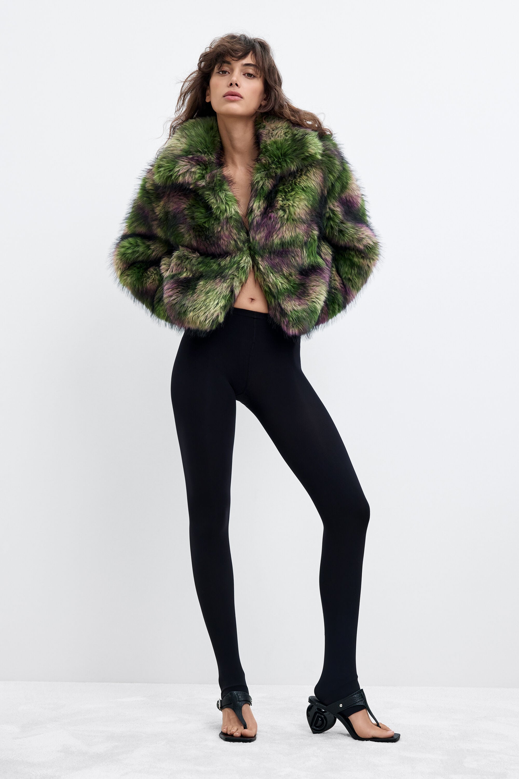 ラクロワ合成ファーコート 緑 女性用 I Desigual.com