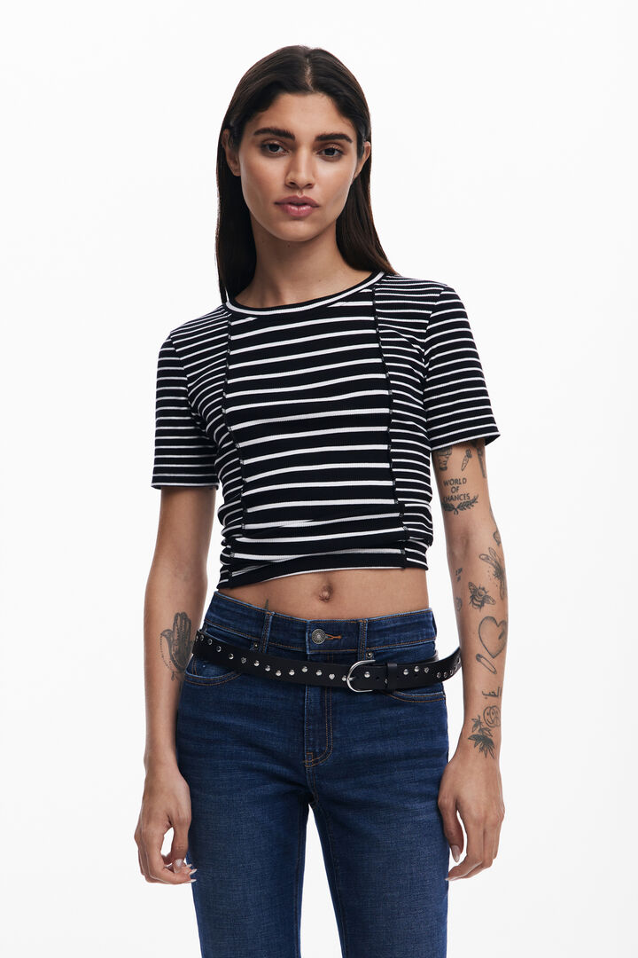 Striped short-sleeve T-shirt
