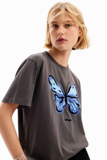 T-shirt vlinderillustratie | Desigual