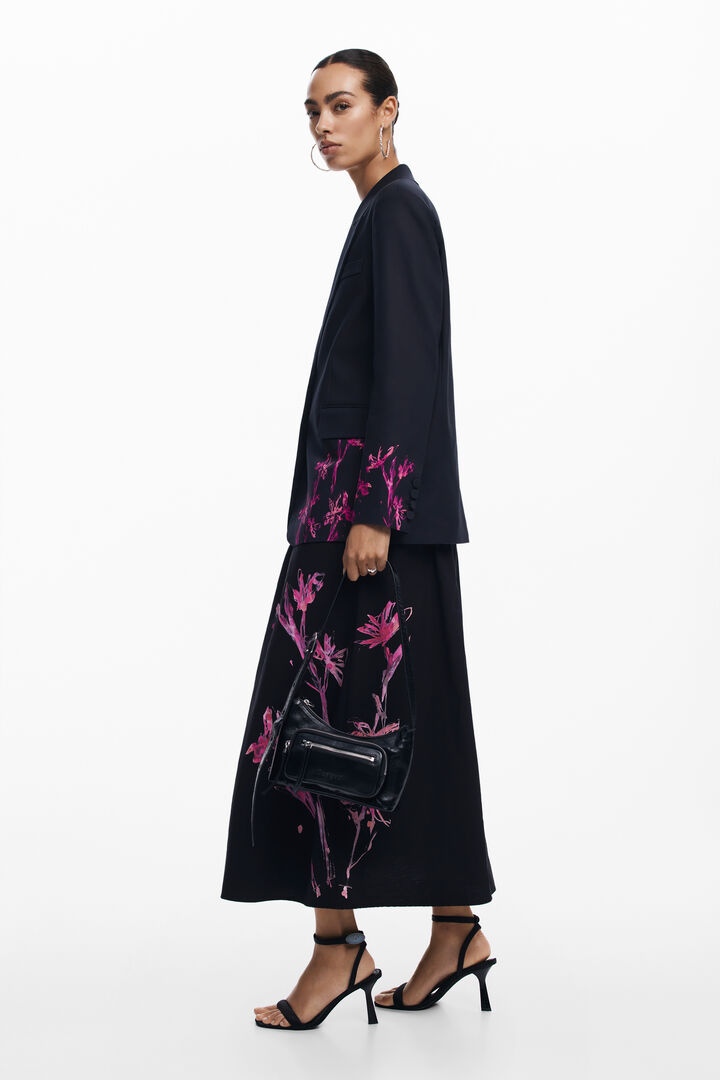 Orchidea mintás midiszoknya | Desigual