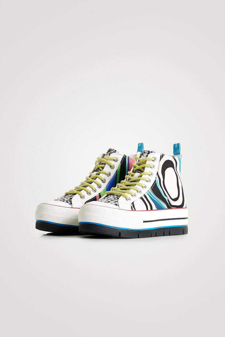 Psychedelic high-top platform sneakers | Desigual