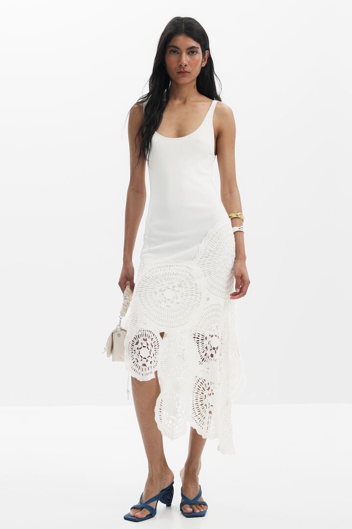 Crochet midi dress | Desigual