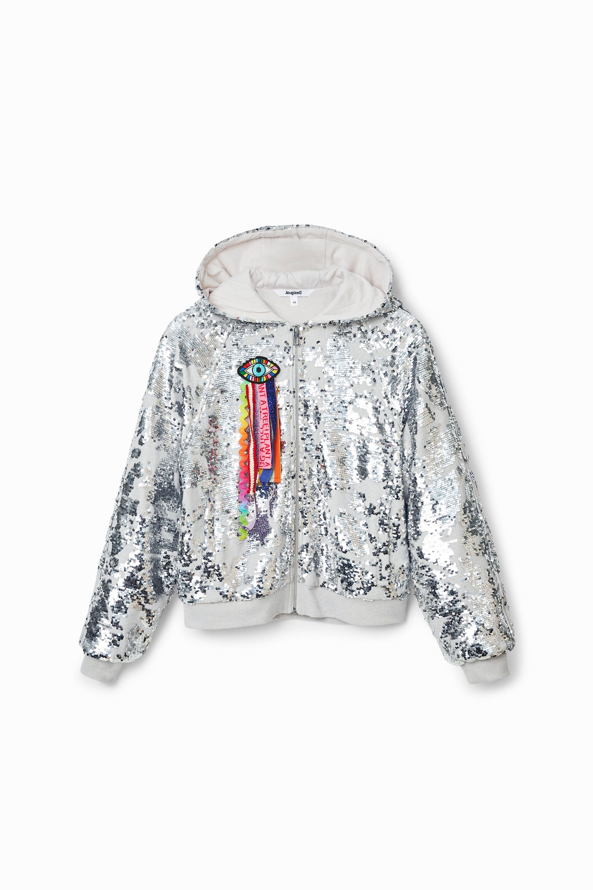 Silver sequin hoodie outlet