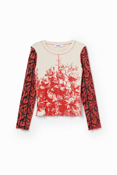 Slim long-sleeve ribbed T-shirt | Desigual