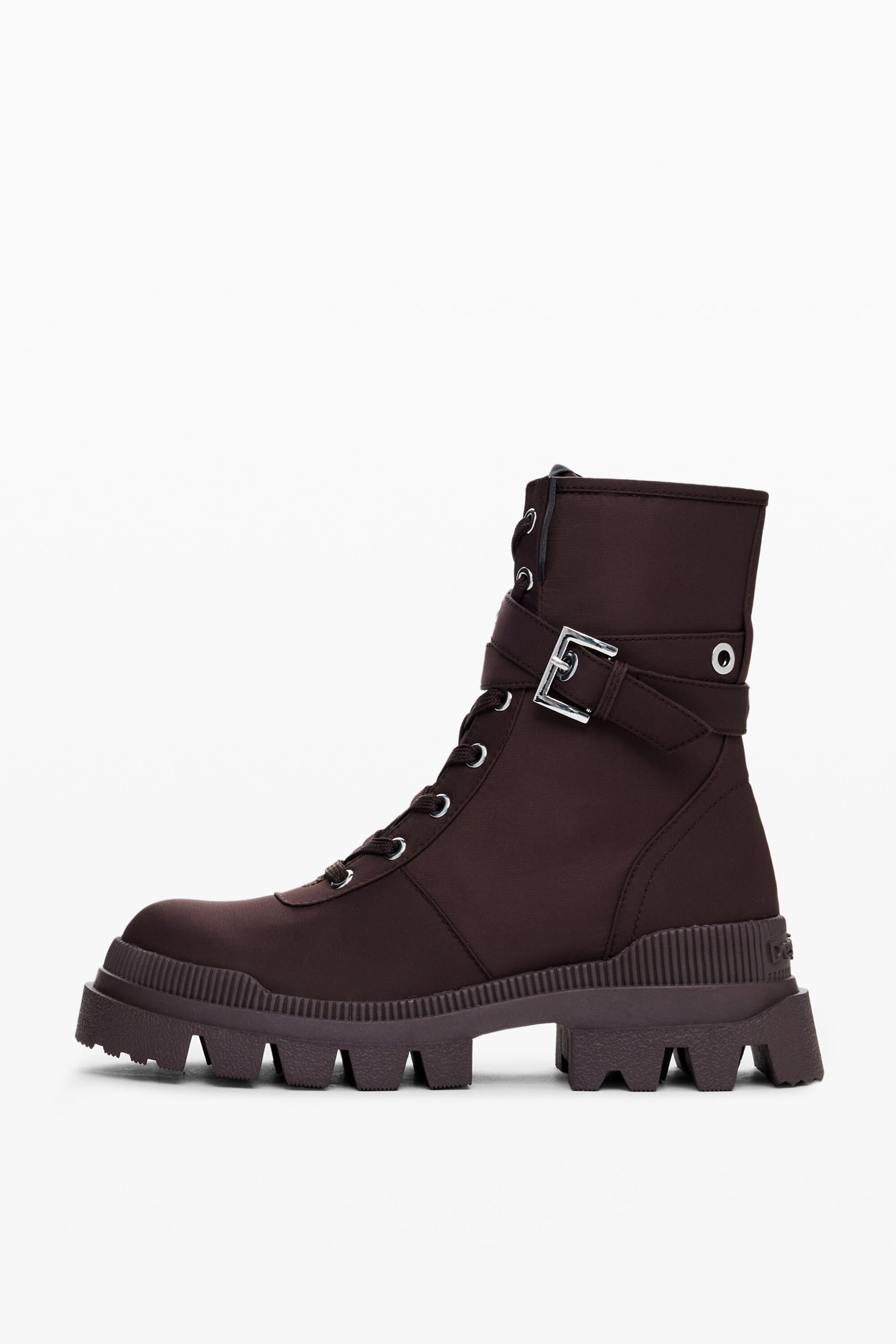 Desigual Women s Combat Boot Brown Ankle Boots 37