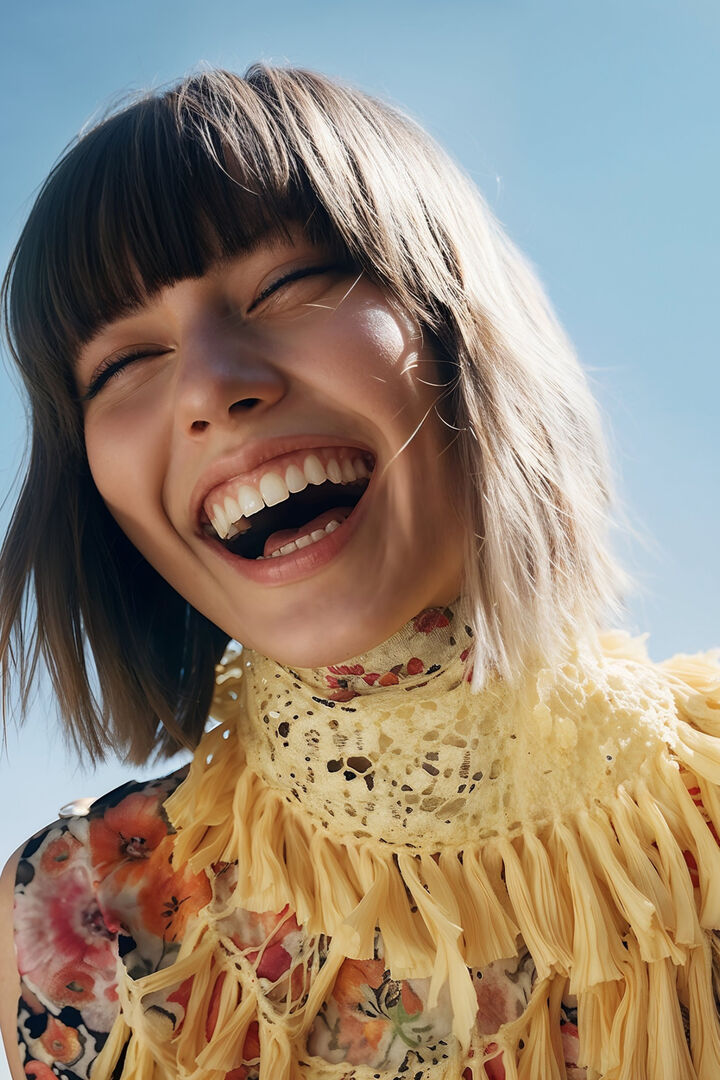 Crochet pansy foulard | Desigual