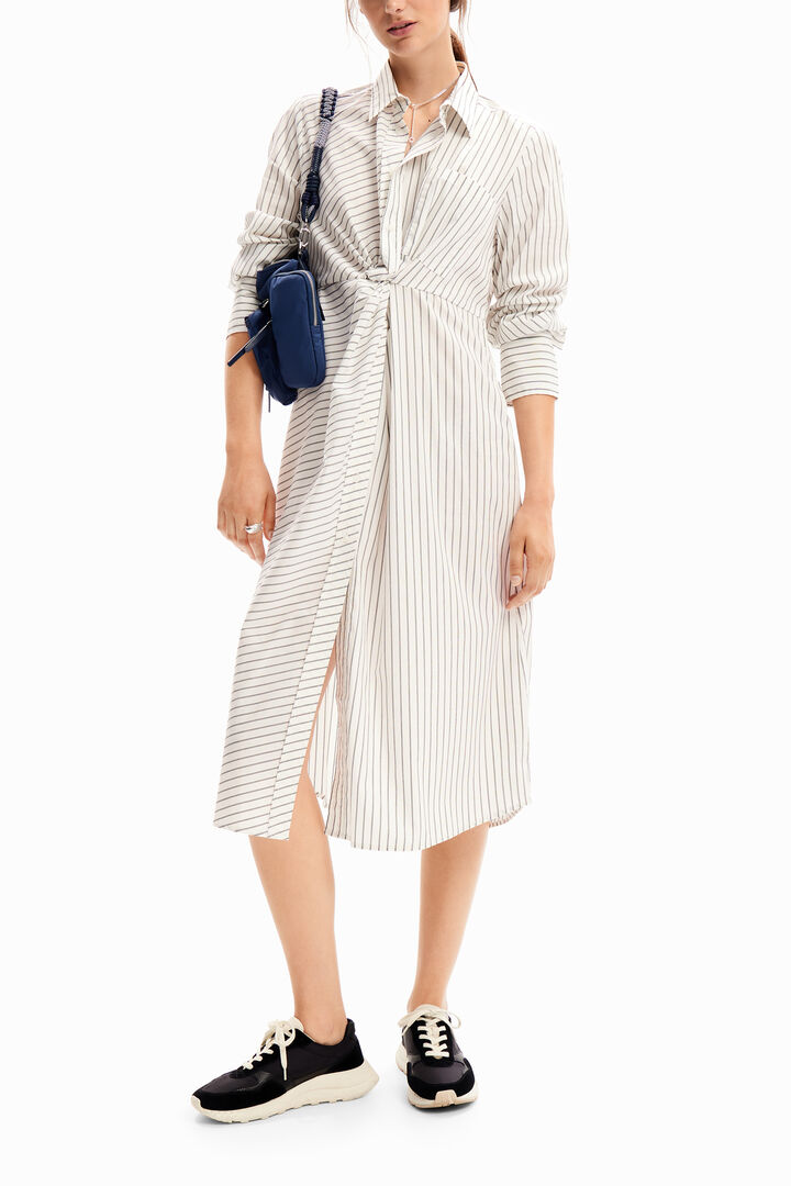 Striped midi shirt dress | Desigual