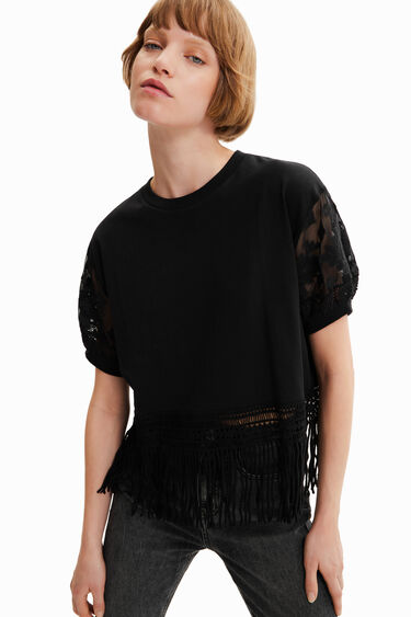T-shirt oversize franges | Desigual