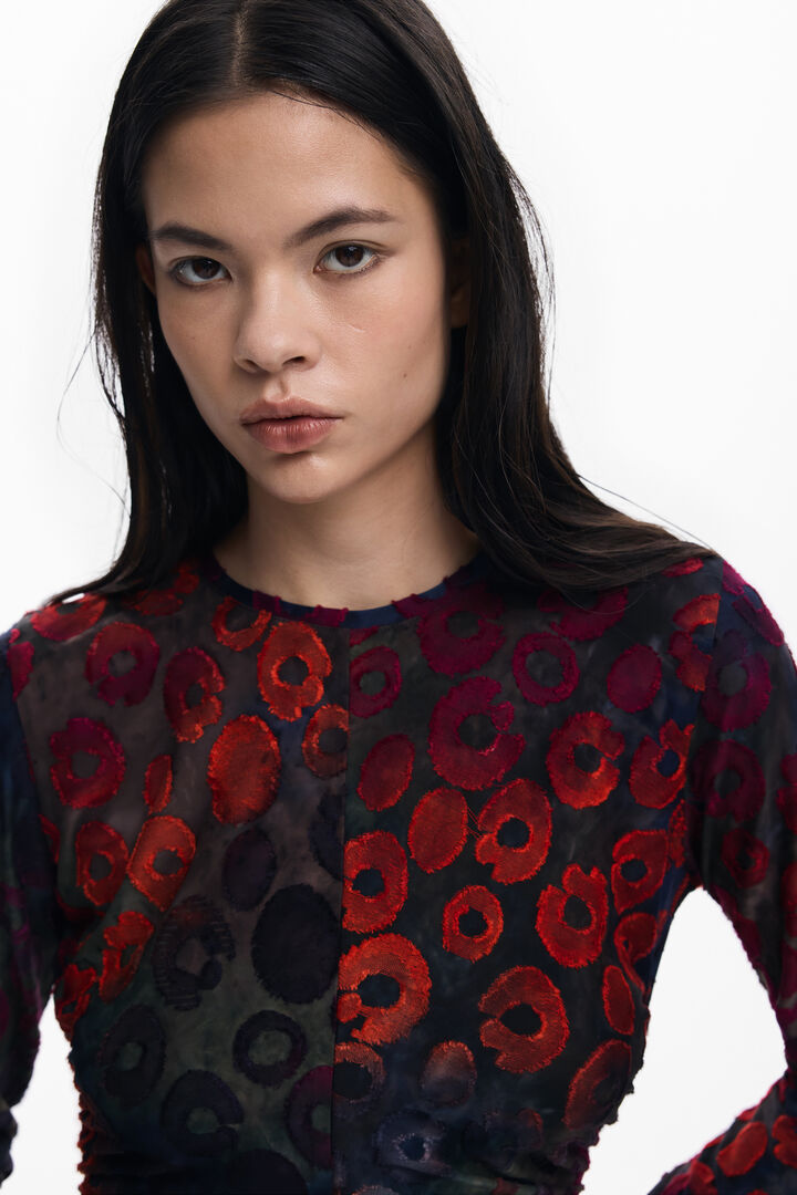 Majica s potiskom krogov | Desigual