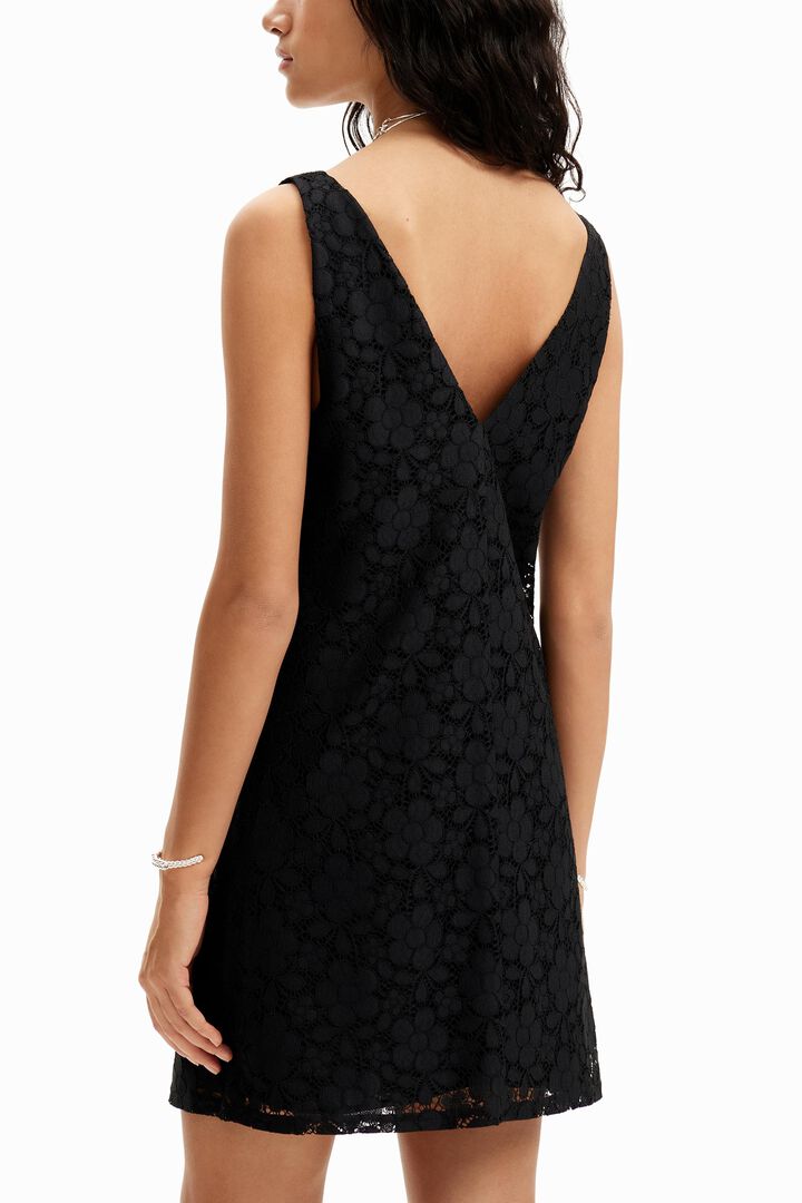 Mini robe dentelle fleurs | Desigual