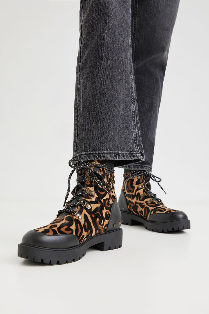 Botte en cuir animal print | Desigual