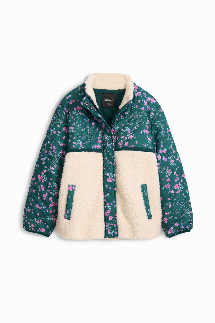 Combined quilted coat | Desigual