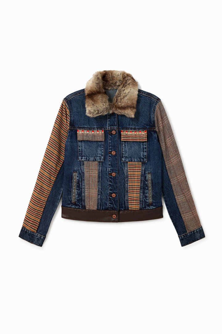Tartan denim jacket | Desigual
