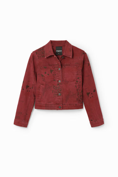 Chaqueta vaquera trucker periódico | Desigual