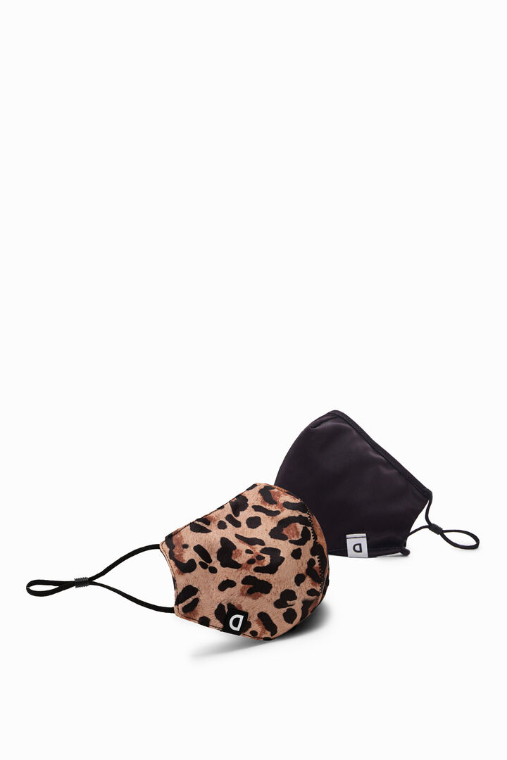 Leopard face mask + pouch | Desigual