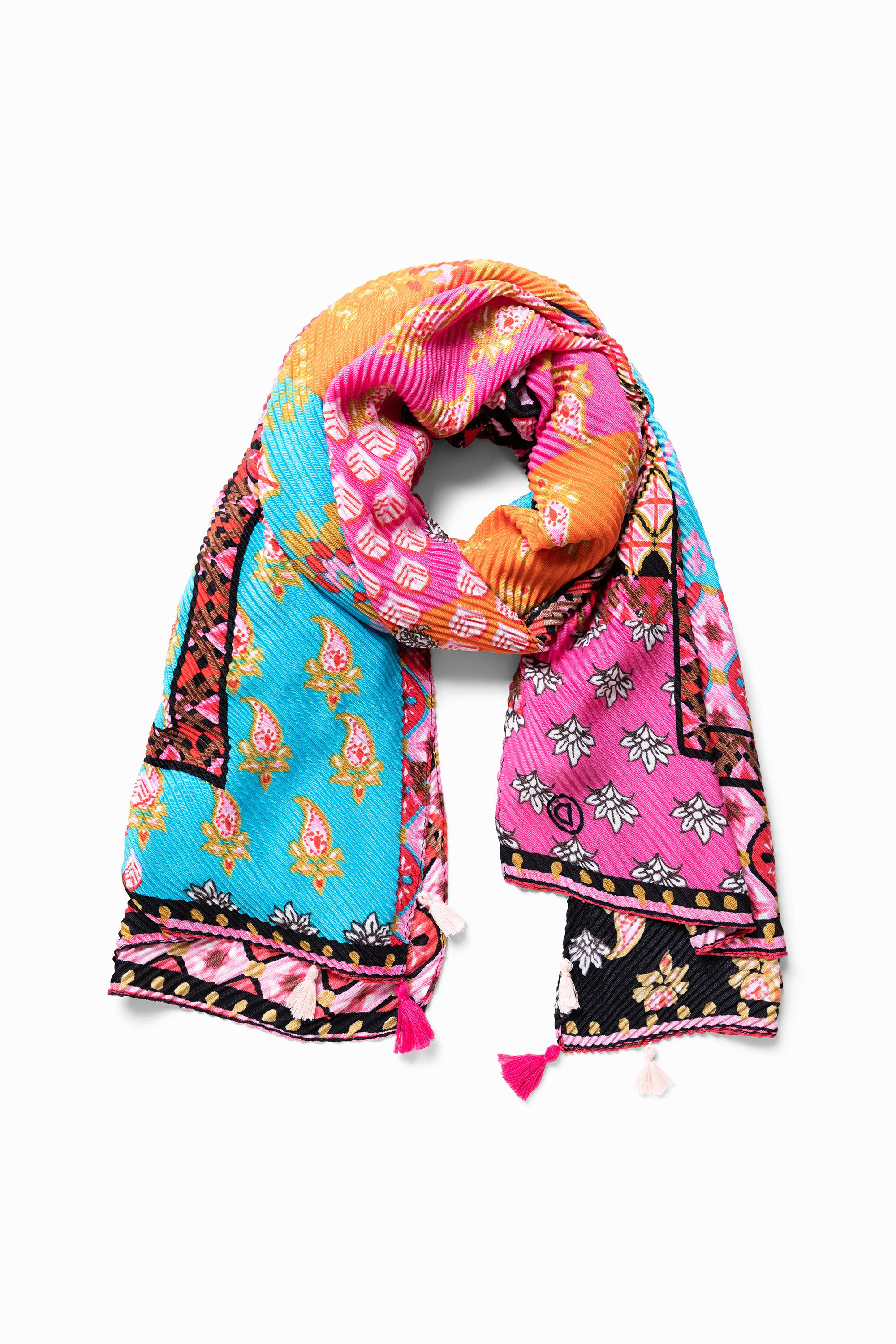 Jacquard and floral foulard