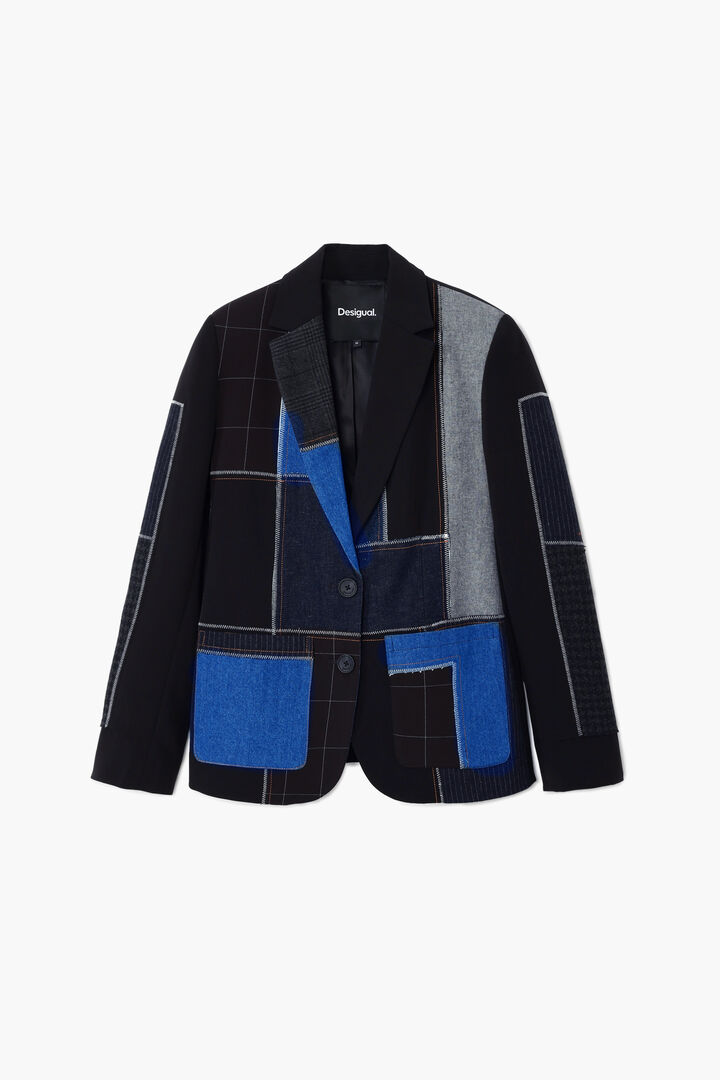Combined patchwork blazer