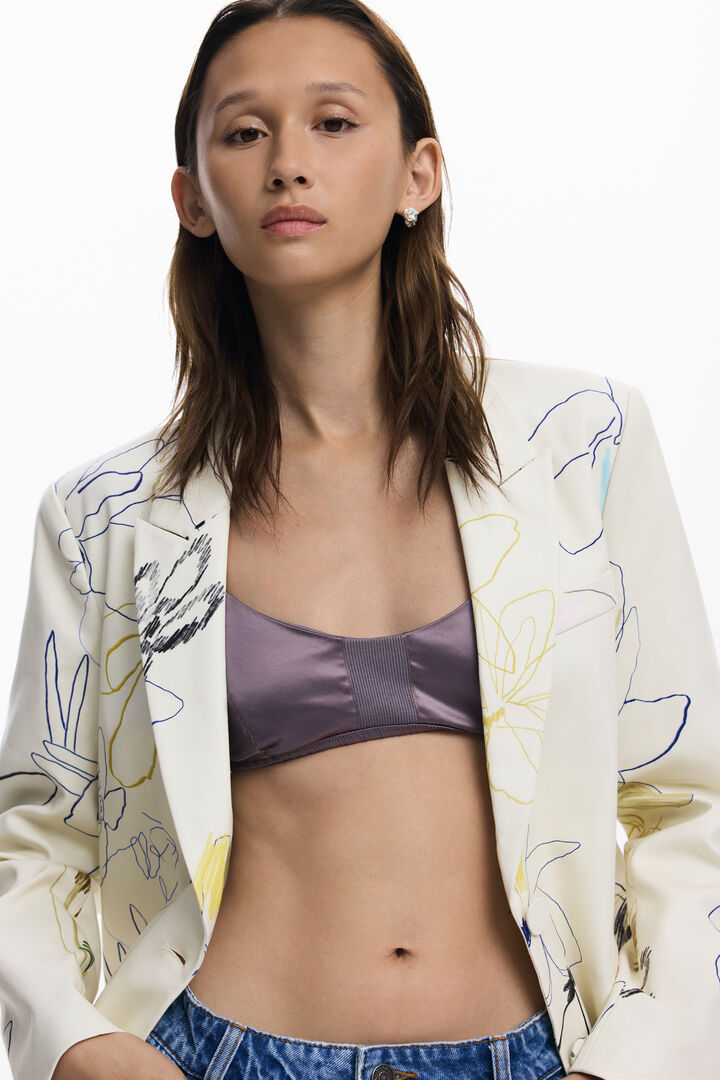 Blazer with strokes | Desigual