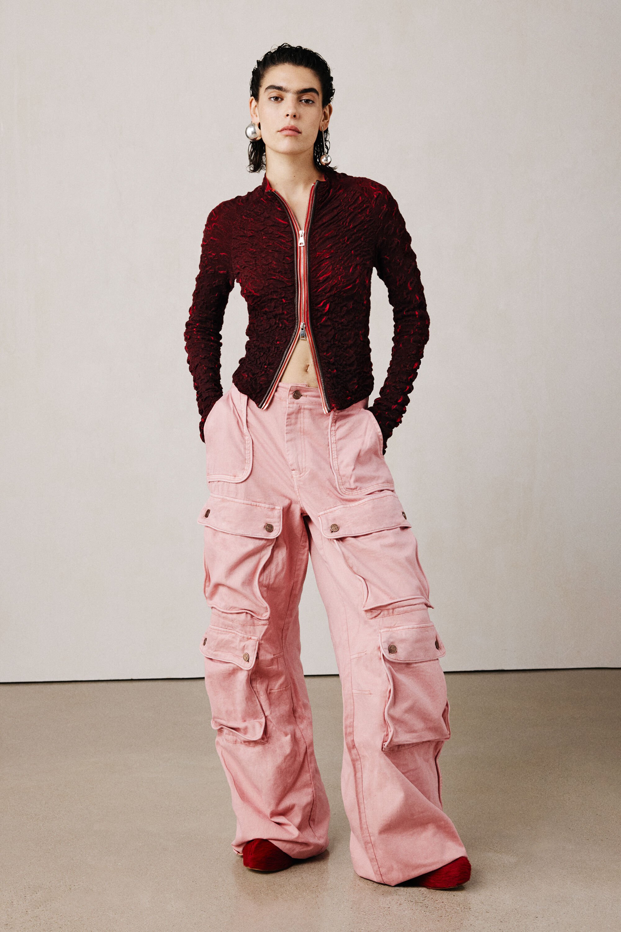 Desigual Studio trui met reliëf - RED