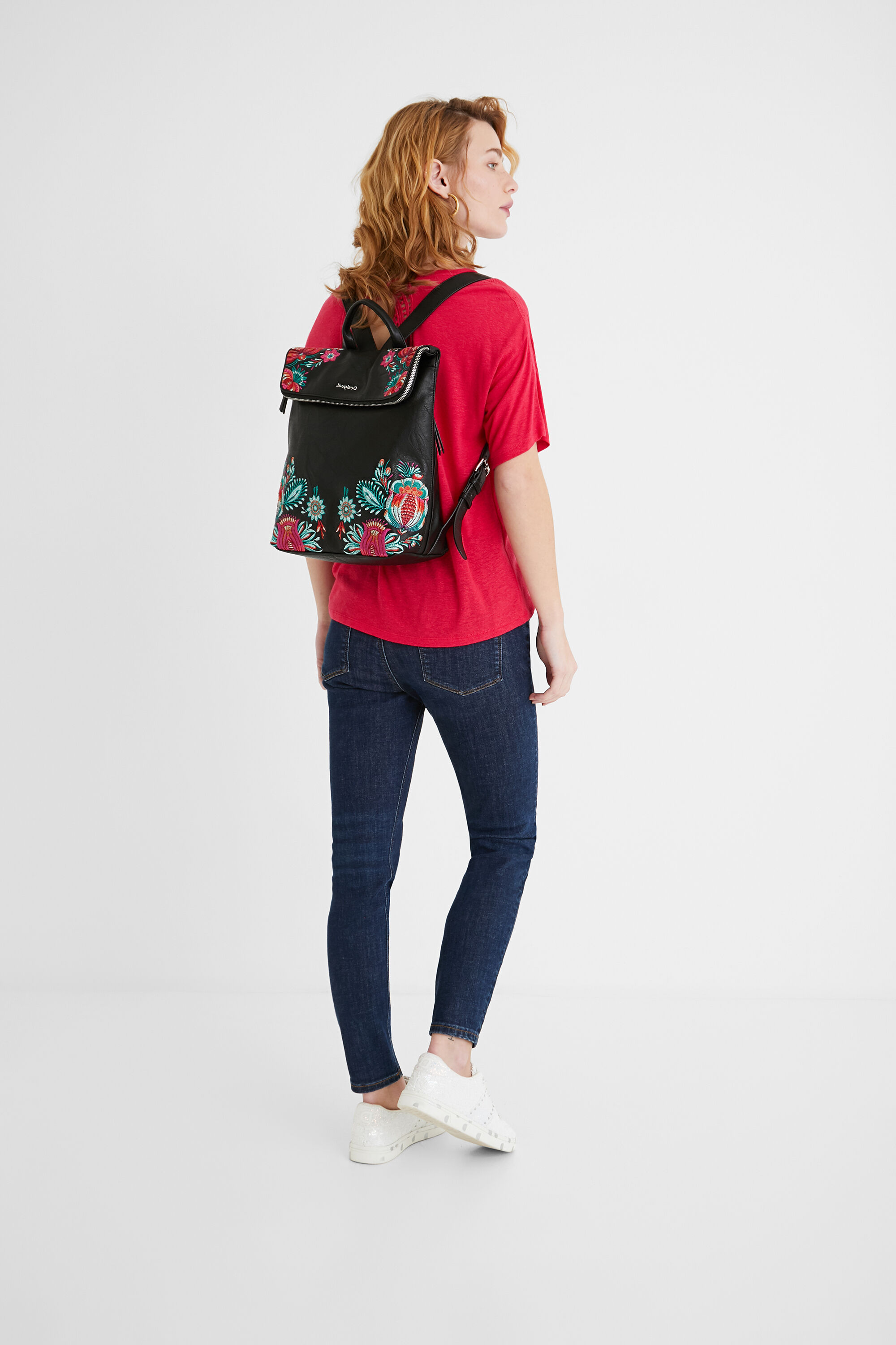 Mochila online desigual flores