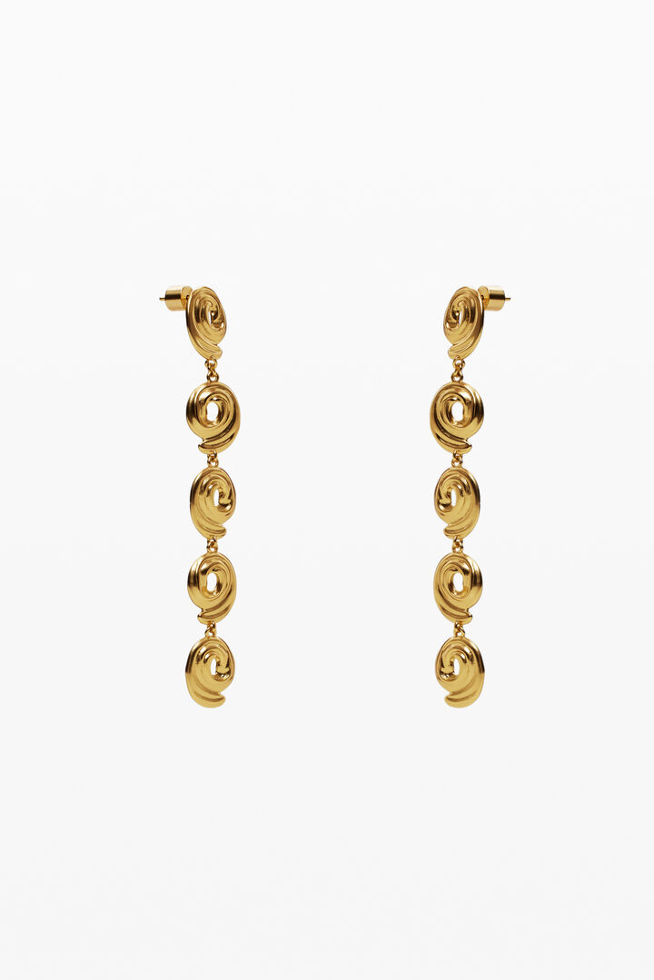 Cascade spiral earrings gold-plated Zalio | Desigual