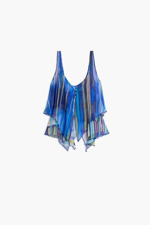 BLUSA CON SPALLINE E APERTURA