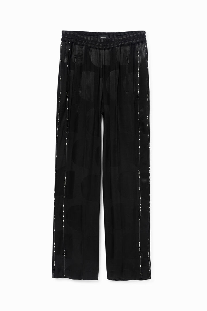 Trousers in glossy logomania | Desigual