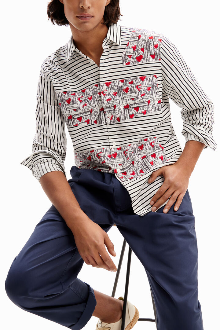 Chemise à rayures love | Desigual